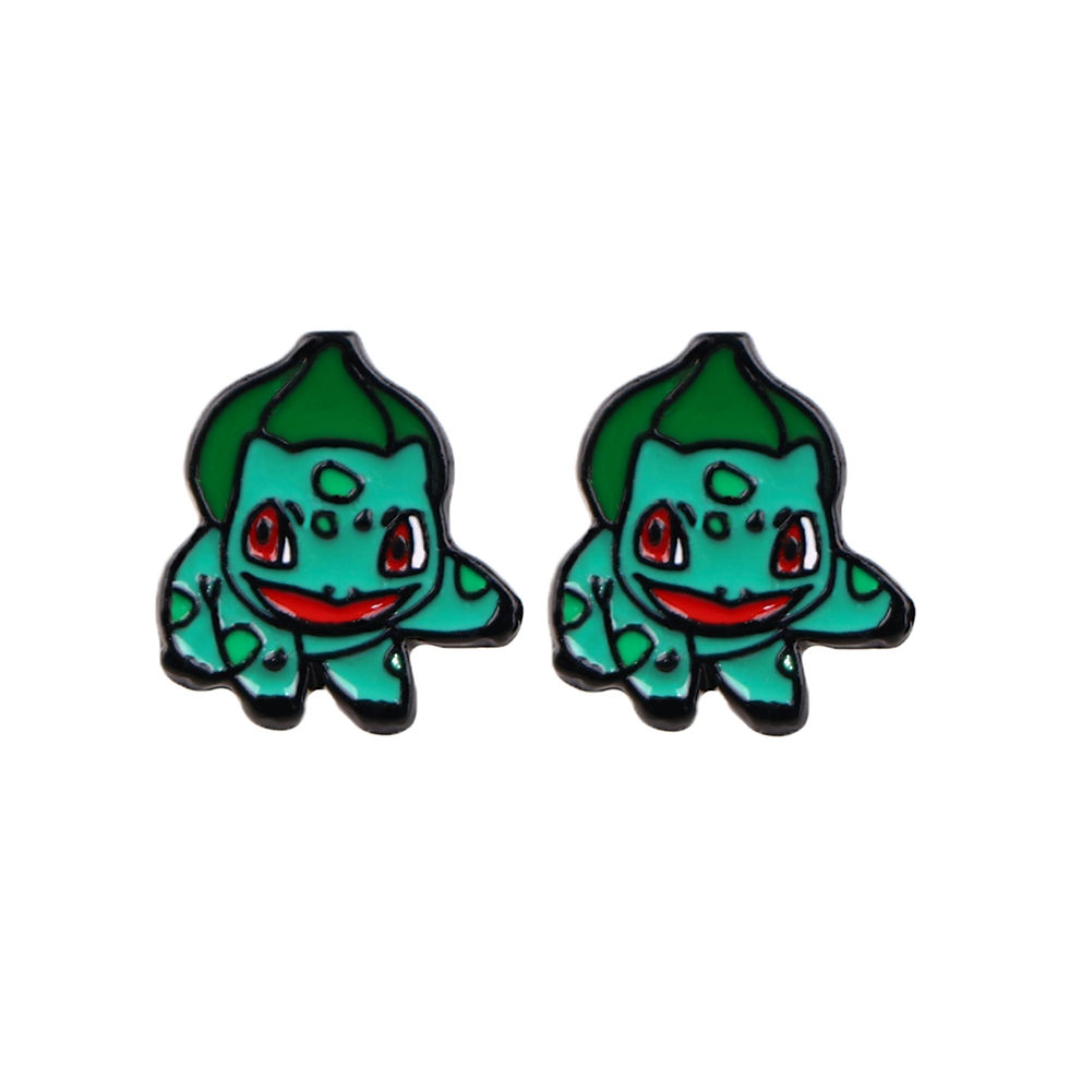 الصورة المصغرة: Anime Piercing Earrings Cartoon Kawaii Cute Stud Earrings for Woman Girls Kids F