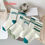 Thumbnail: 1/5/ pairs of women's mid length socks, fashionable letter sports socks, spring 