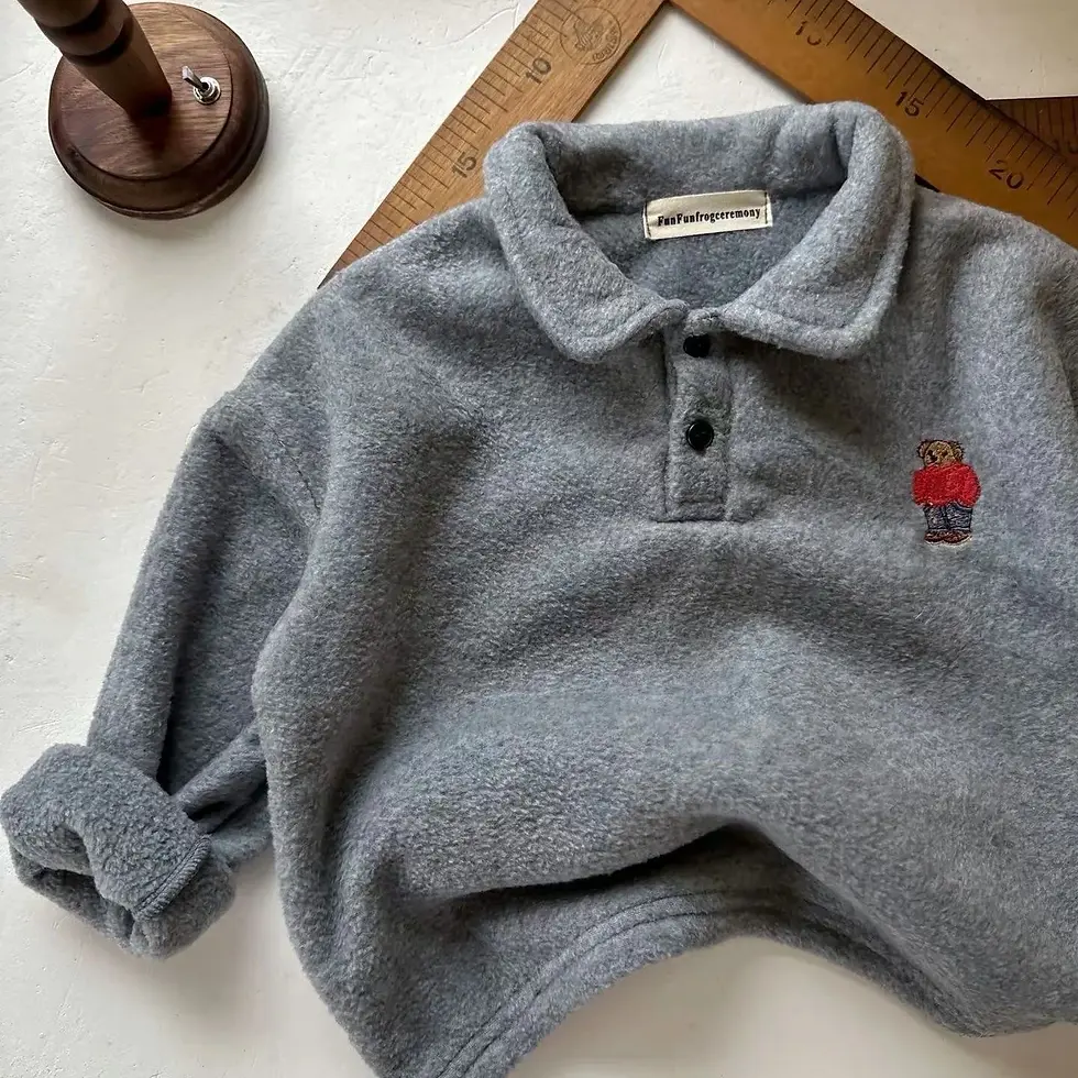 الصورة المصغرة: Baby Boy Girl Warm Sweatshirt Fleece Infant Toddle Child Warm Bottom Shirt Kid T