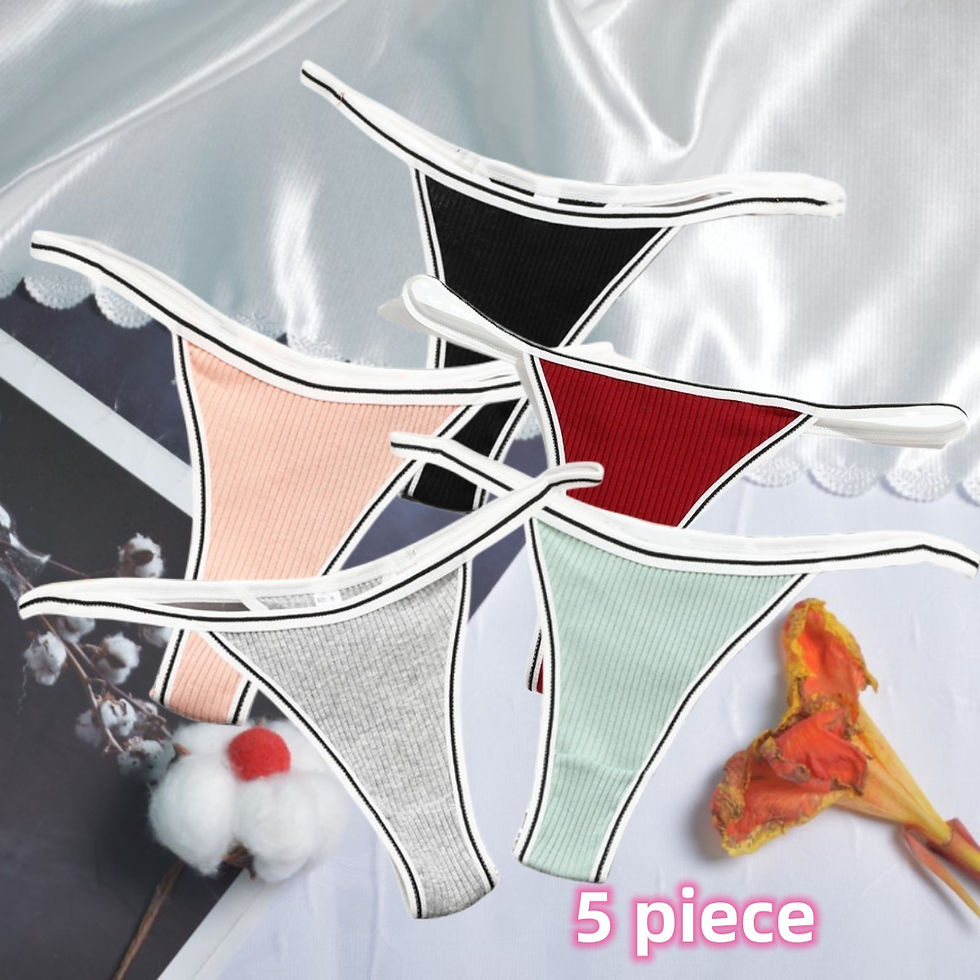 Thumbnail: Women's Cotton Panties Sexy String Seamless Invisible Thongs Low Waist Underpant