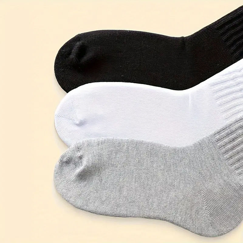 الصورة المصغرة: 5Pairs Women and  Men's Pile Socks For Warmth Autumn And Winter Black White Gray