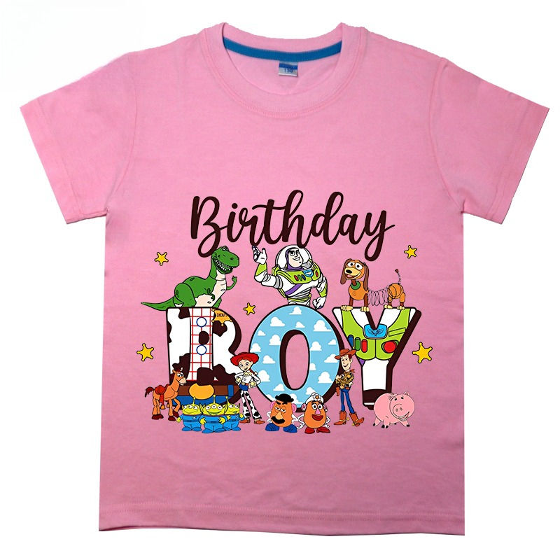 الصورة المصغرة: Disney Toy Story Printed Summer T-Shirt Boys and Girls Cotton Short Sleeve Carto