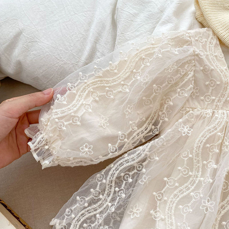 الصورة المصغرة: MILANCEL Spring 2024 Baby Clothing Infant Girls Long-sleeved Princess Dress Mesh