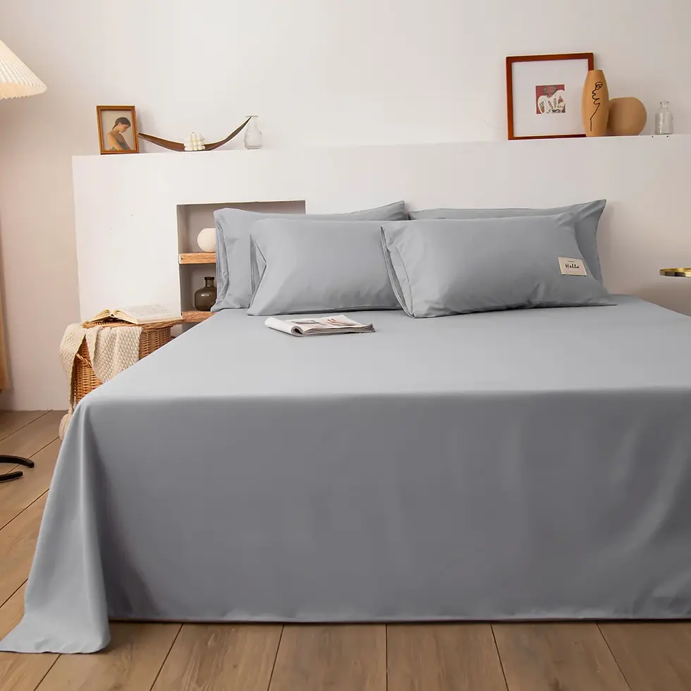 الصورة المصغرة: One Solid Color Simple Sheet Machine Washable Single Double Bed Linen Student Do
