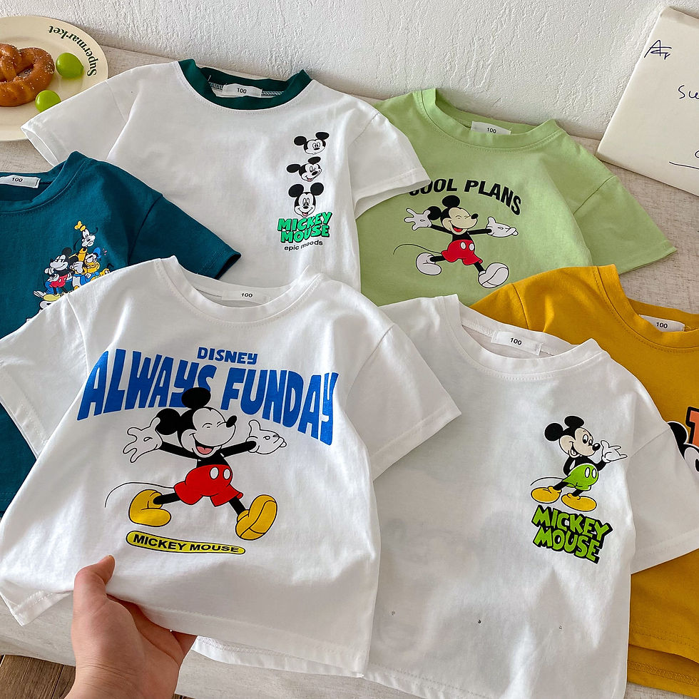 Thumbnail: Disney Baby Boys And Girls Short Sleeved Shirt Children's T-shirt Summer Clothin