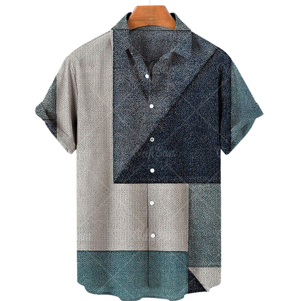 Men's Hawaiian Shirts Men's Short Sleeved Vintage Shirt Men's Fashionable Summer