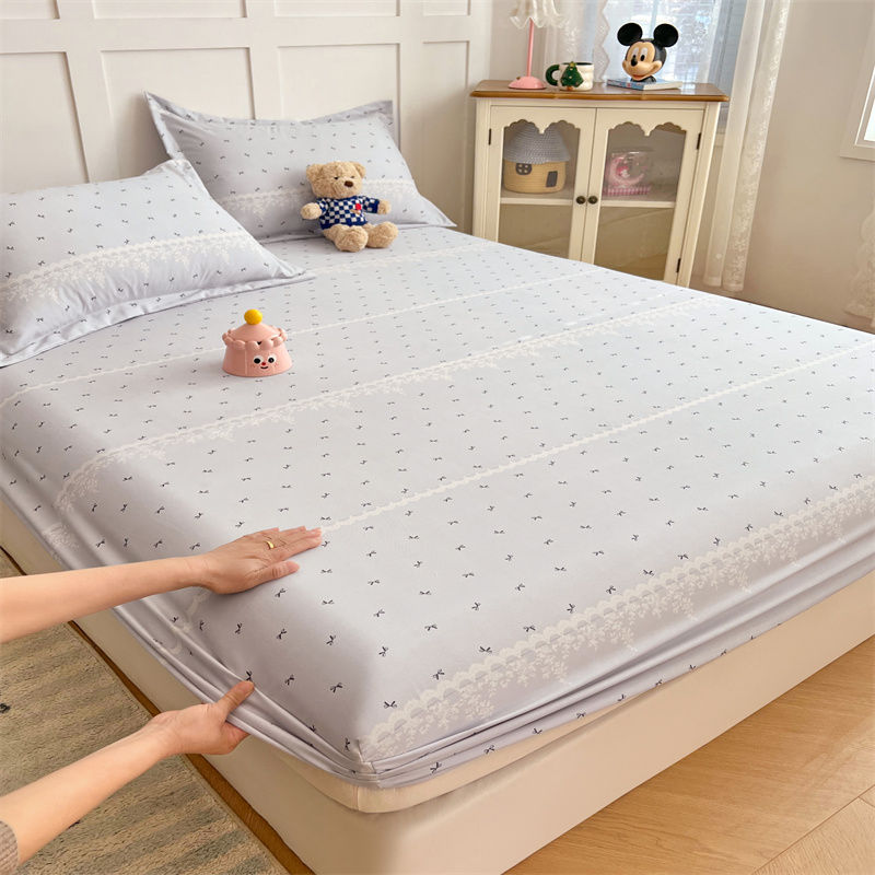 Thumbnail: Cartoon Bear Fitted Sheet Bed 150/180cm Cover Skin-friendly Bedsheets Elastic Be