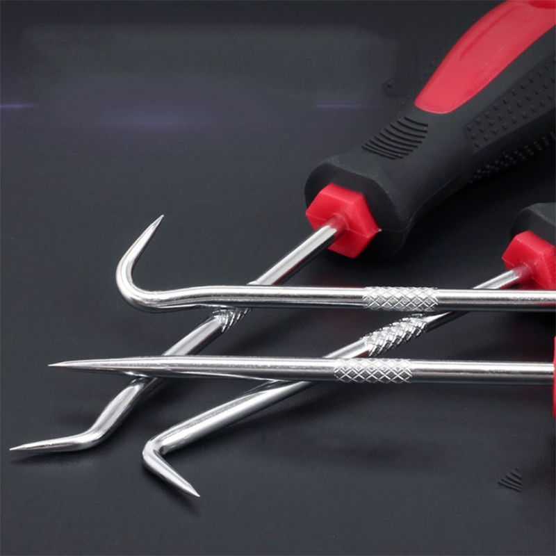 الصورة المصغرة: 4Pcs/Set Car Long Pick and Hook Gasket Puller Repair Tools Tools Removing Car Oi