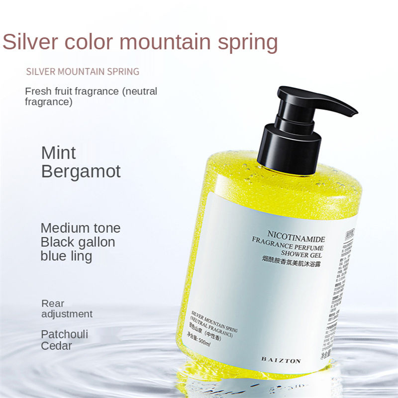 Thumbnail: Niacinamide Perfume Shower Gel 500ml Gentle Cleansing Body Wash Long-lasting Fra