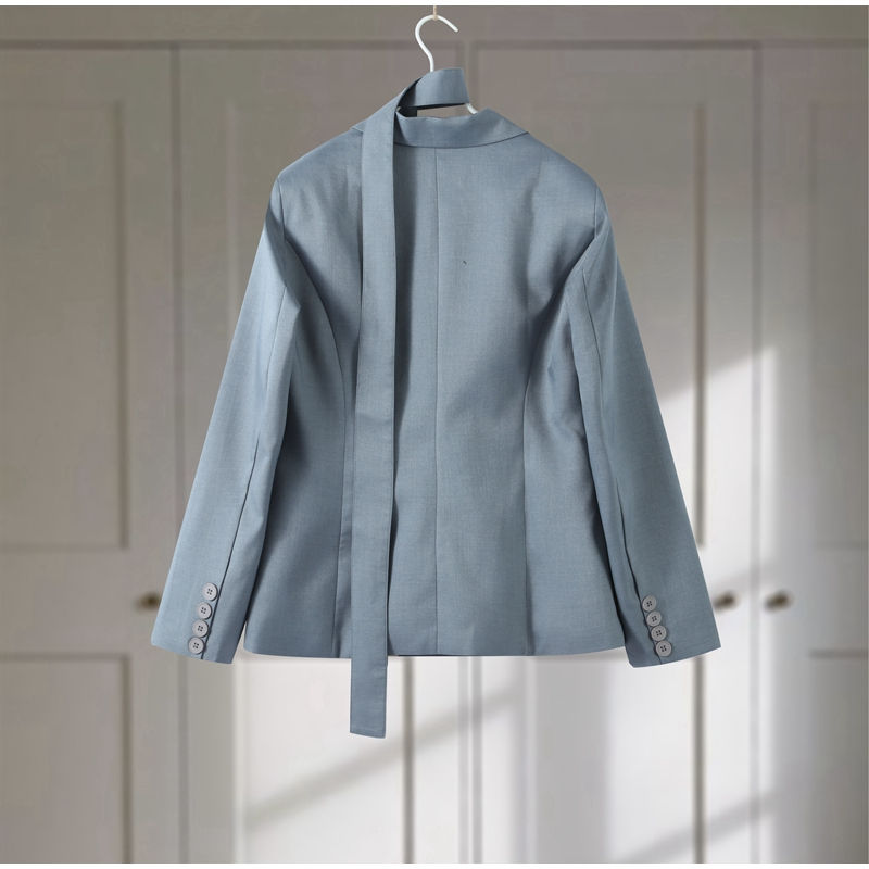 الصورة المصغرة: Elegant Slim Solid Women's Blazers Lapel One Button Shoulder Pads Long Sleeve Ja
