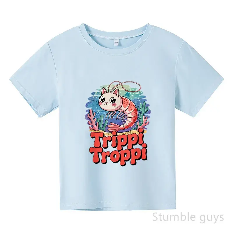 الصورة المصغرة: Tung Tung Tung Sahur Kids Italian Brainrot Clothes Short Sleeve Casual Summer Bo
