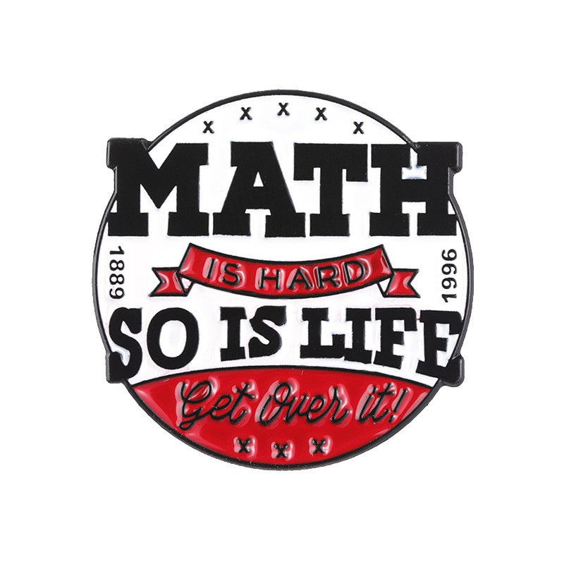 الصورة المصغرة: Creative Math Enamel Pins Custom Love Math Formula PI Function Metal Punk Brooch