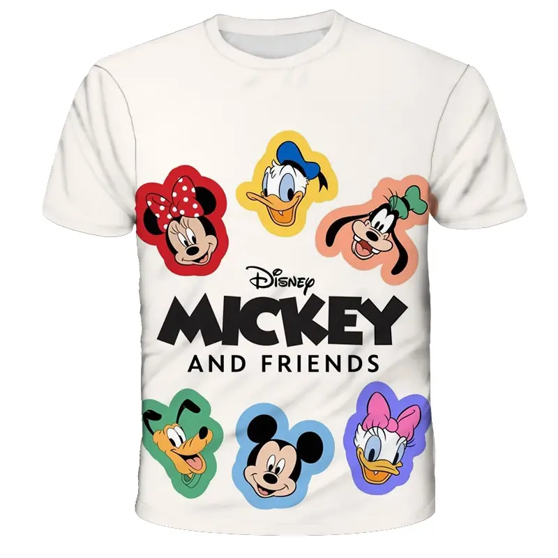 Thumbnail: 2025 New Summer Children's T-Shirt Mickey Mouse Minnie Mouse Print Glamorous Sho