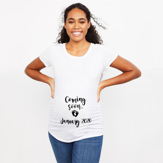 Thumbnail: 2020 Loading Women Maternity Short Sleeve Tops T-shirt Pregnancy Funny Clothes f