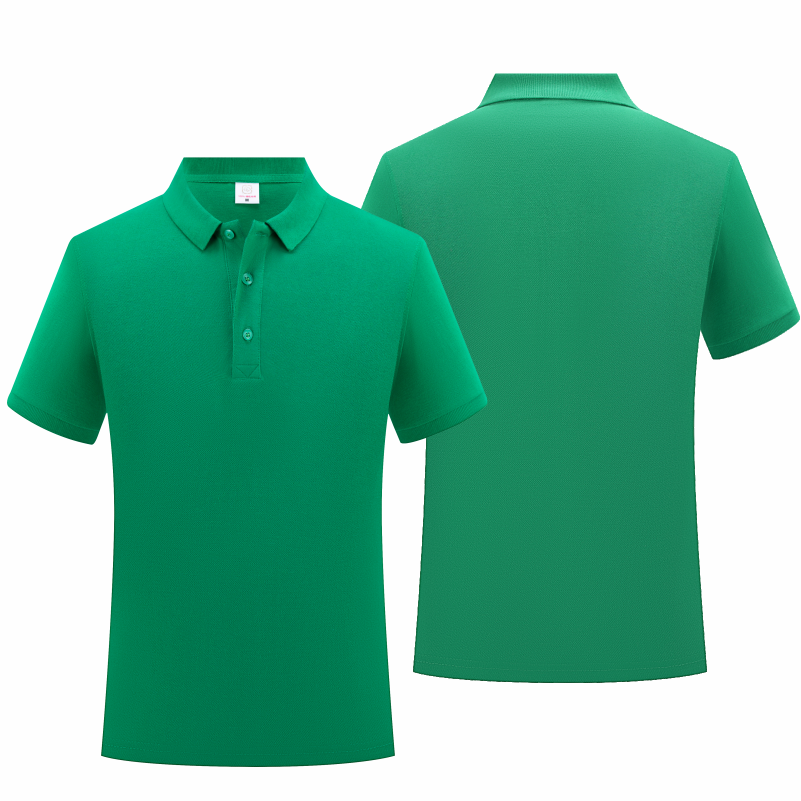 Thumbnail: 100% Cotton Solid Color Polo Shirt Casual Short Sleeve Lapel Men's Shirt Fashion