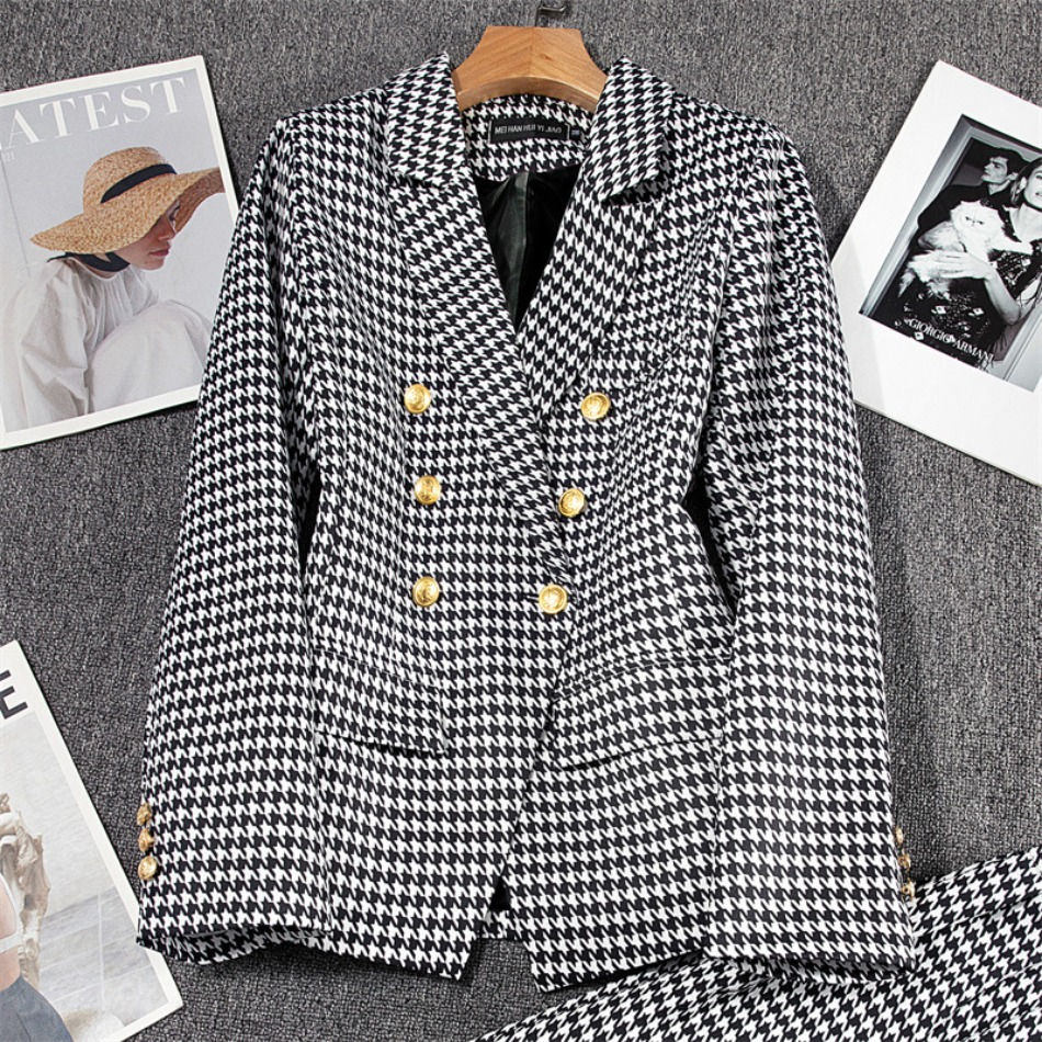 الصورة المصغرة: Spring and Autumn New Blazers for Women Clothing Autumn and Winter Solid Color F
