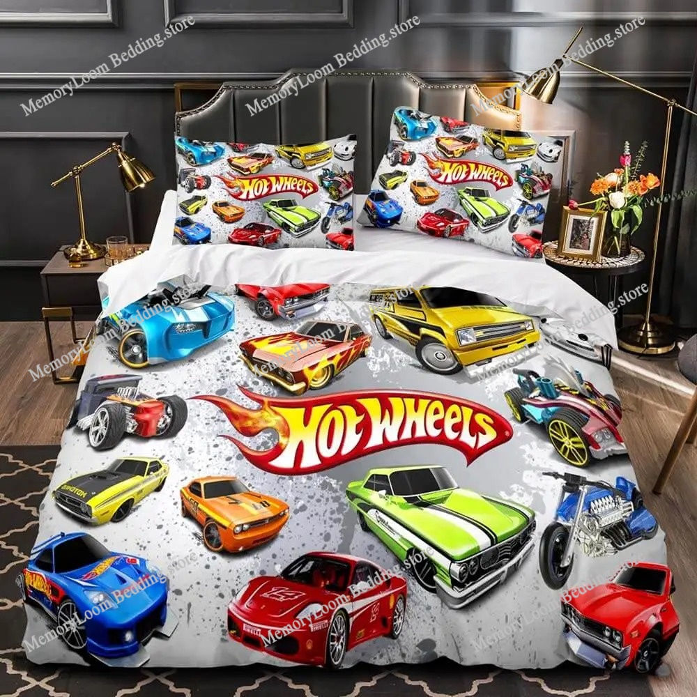 Monster Truck Hot Wheel 3D Printed Duvet Cover Pillowcase Bedding Set Twin Full 