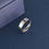 Thumbnail: Fashion Charm Jewelry Ring for Men Women Stainless Steel Black Rings Wedding Eng