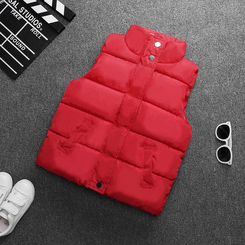 الصورة المصغرة: Boys Girls Winter Autumn Down Vest Coat Children Kids Warm Waistcoat Outerwear C