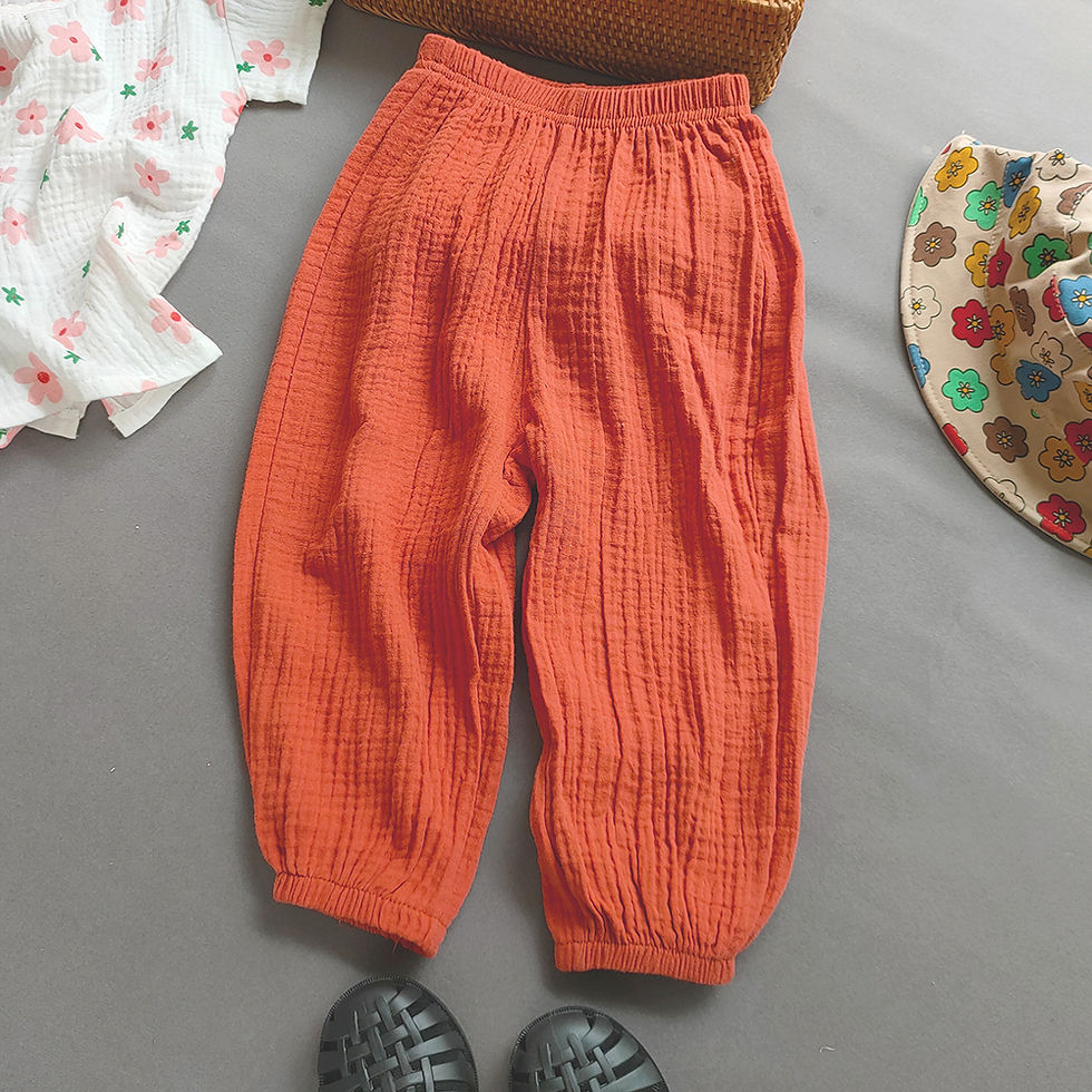 الصورة المصغرة: Summer Boys Girls Cotton Linen Pants Casual Baby Kids Loose Harem Pants Girl Bre
