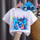 Thumbnail: Disney Lilo Stitch Letters Kids Tshirts for Baby ABC Birthday Party T-Shirt for 