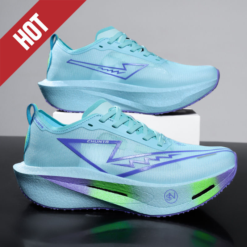 Thumbnail: NEW Running Shoes Carbon Board Marathon Men Sports Breathable Lightweight Women'