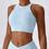 Thumbnail: Women Shockproof Gathered Fitness Push Up Female Underwear Crop Top Run Gym Work