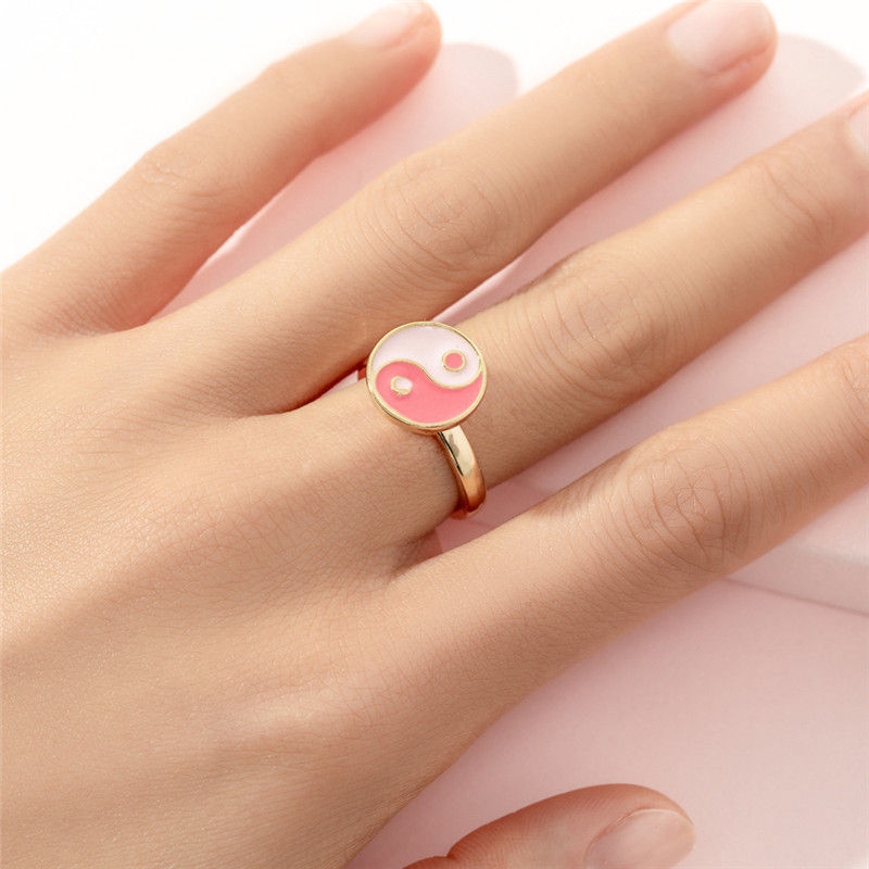 الصورة المصغرة: Funny Cartoon Metal Spinner Rotatable Open Ring For Children Butterfly Flowers A