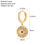 Thumbnail: Cute Heart Love Evil Blue Eye Korean Hoop Earrings for Women Gold Color New In E