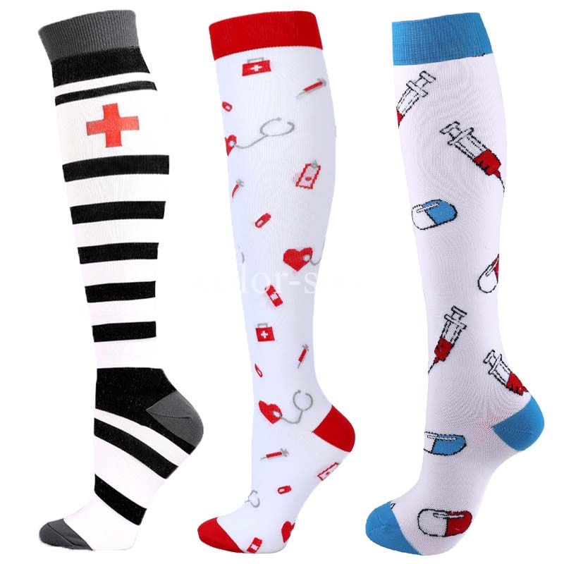 الصورة المصغرة: CFS Compression Socks Women Men Knee Stocking 20-30mmHg Edema Diabetes Varicose 
