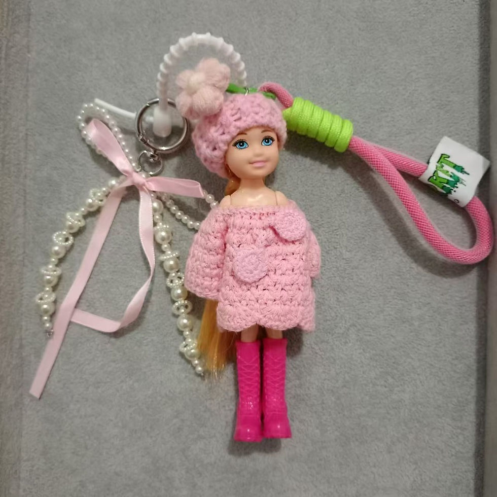 الصورة المصغرة: New Cute Doll Pendant Keychain Key Ring Bag Decoration Bag Charm Hanging Ornamen