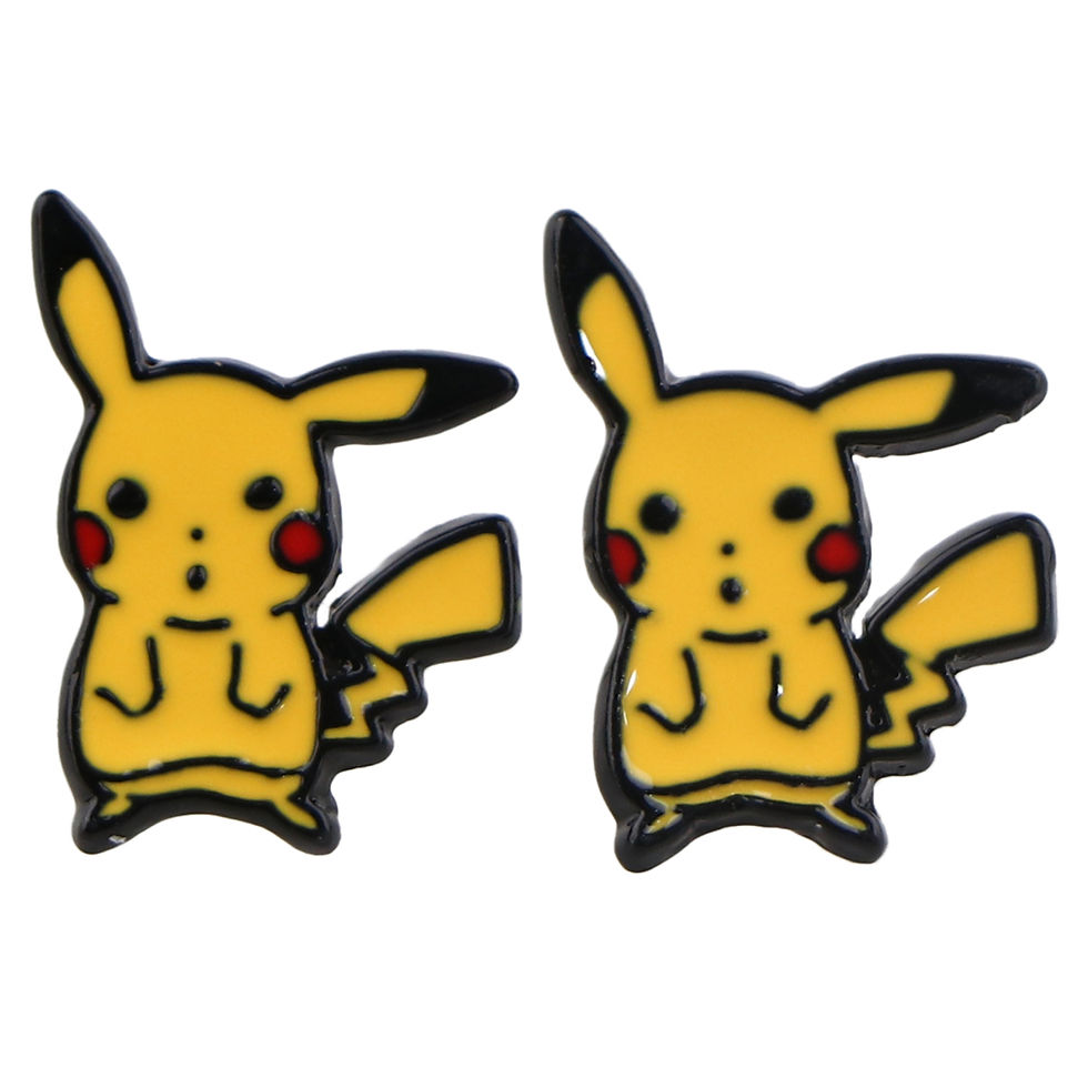 الصورة المصغرة: Anime Piercing Earrings Cartoon Kawaii Cute Stud Earrings for Woman Girls Kids F