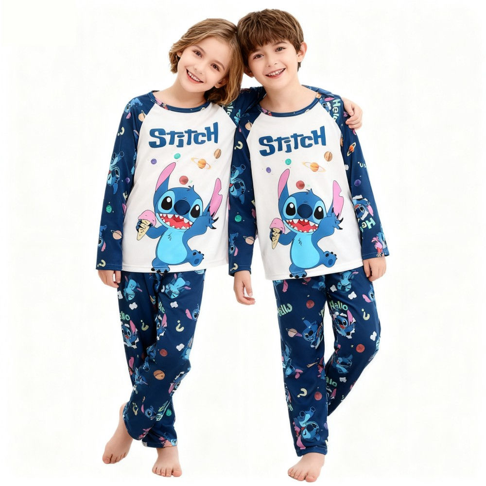 Full Sleeve Boys Stitch Pajama Sets Soft and Comfortable Baby Pajamas Kids Pyjam