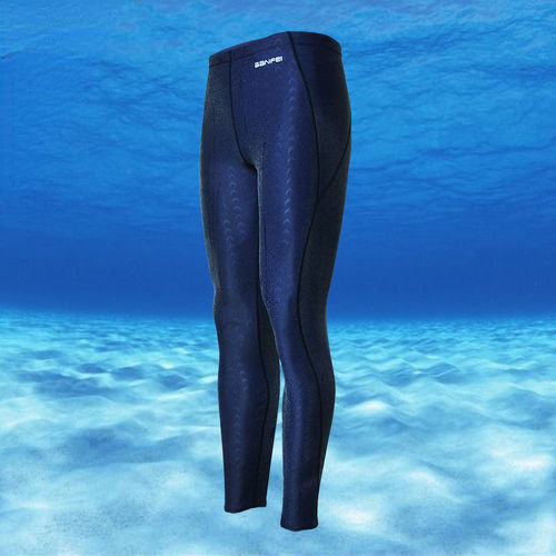 الصورة المصغرة: Swim Pants Men Swimsuit Long Shark Skin Tights Swimwear Professional Swim Trunks