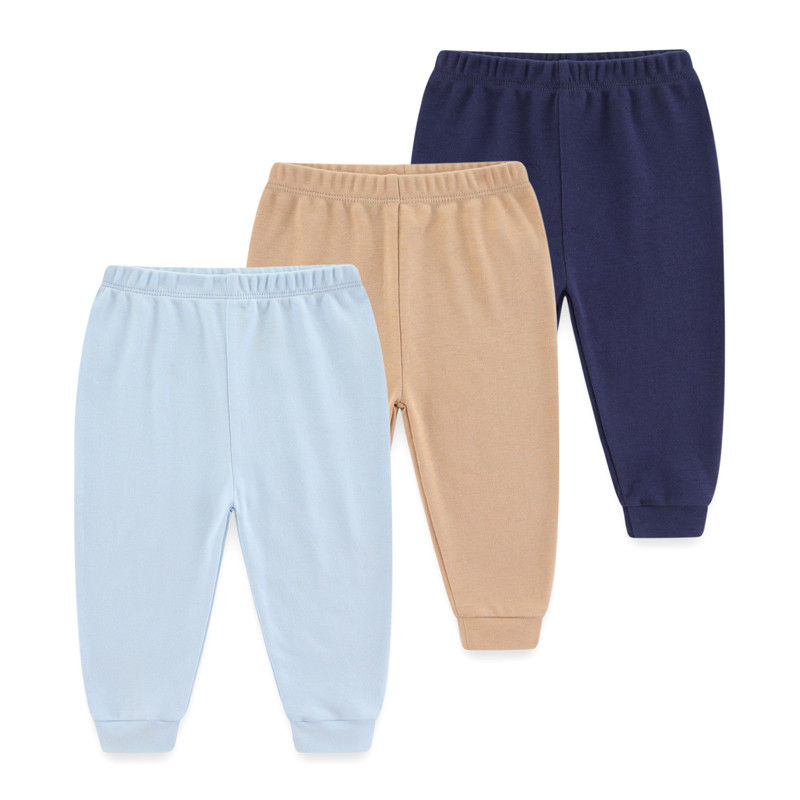 Thumbnail: Kiddiezoom Unisex 3 PCS Baby Boy Girl Pants Sets Soft Cotton Infants Bottoms 0-2