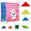 Thumbnail: Wooden Jigsaw Magnetic Tangram 3D Puzzle Book Educational Toys For Children Mont