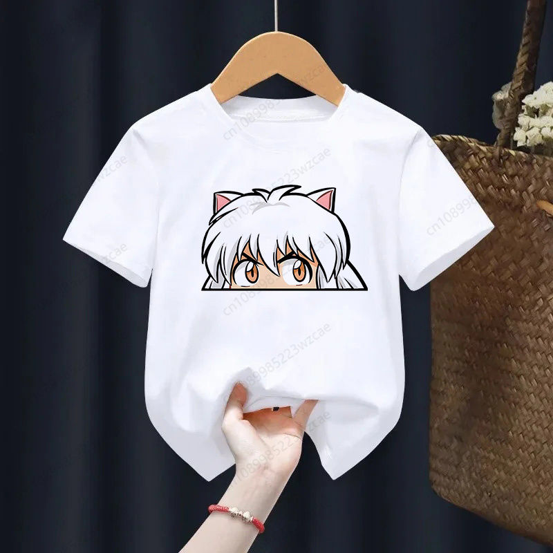 الصورة المصغرة: Summer Style Girl Tops Fashion Streetwear Harajuku Boy Tshirt Street Kid Inuyash