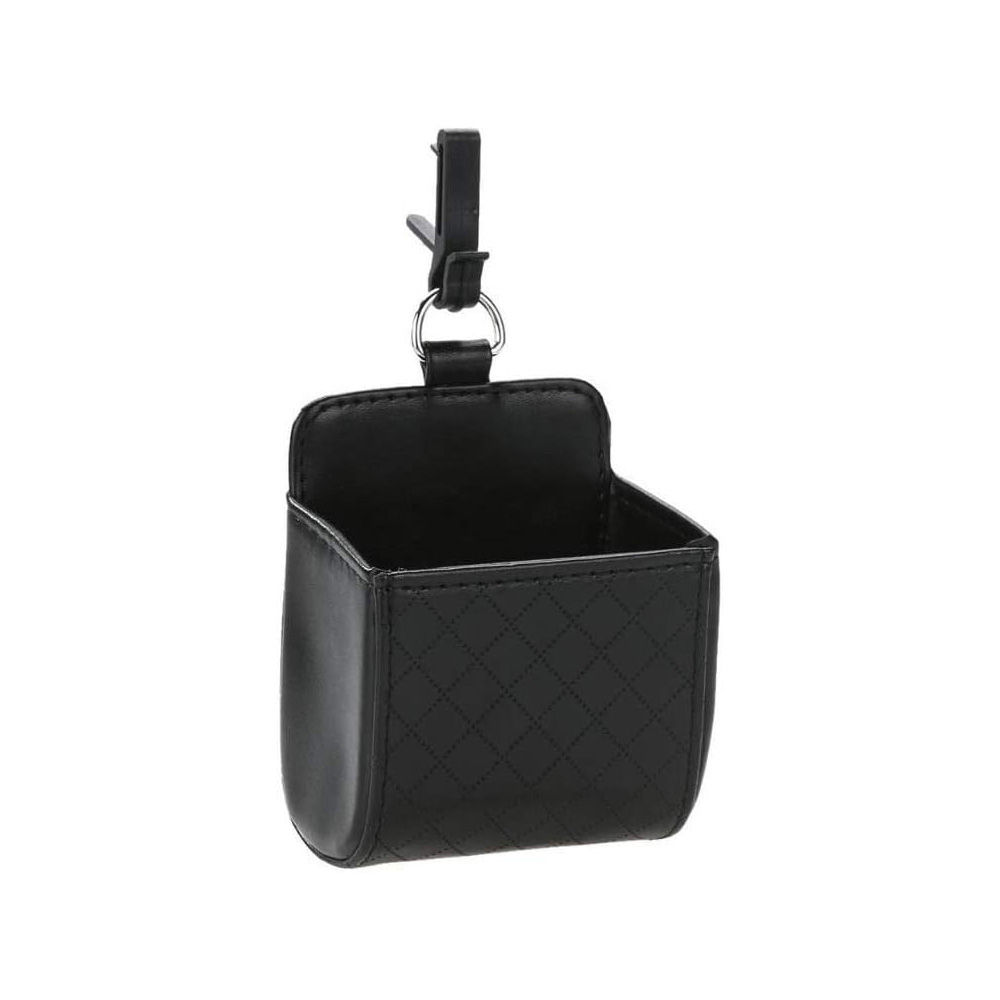 Car Auto Air Vent Leather Tidy Storage Hanging Bag Case Organizer for Keys, Coin