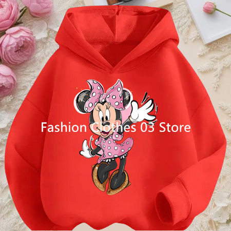 Thumbnail: New 90s Kawaii Cartoon Manga Anime Mickey Minnie Disney Mouse Hoodie Children Cl