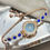 Thumbnail: Foreign trade chalcedony bracelet watch set with diamond light luxury live new f