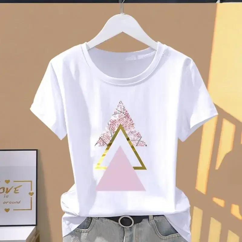 Thumbnail: Love Floral Print Sports Fashion Casual Explosive Short Sleeve Children T-shirt 