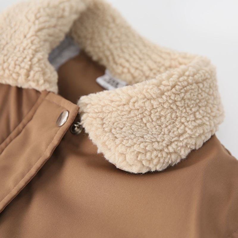 الصورة المصغرة: Cotton Boys' Jacket Suede Collar Coat Thickened Padded Jacket Thickened Winter C