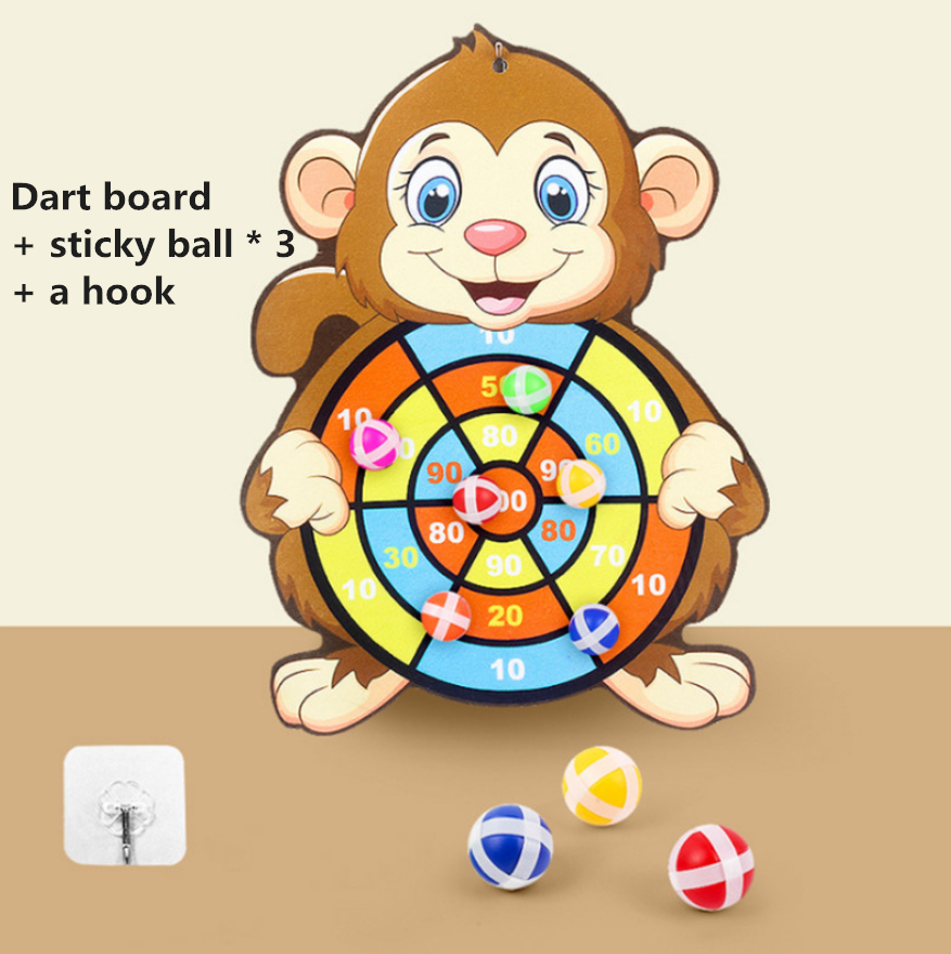Thumbnail: Child Montessori Toys for Kids 2 to 4 Years Old Cartoon Animal Dart Board Sticky