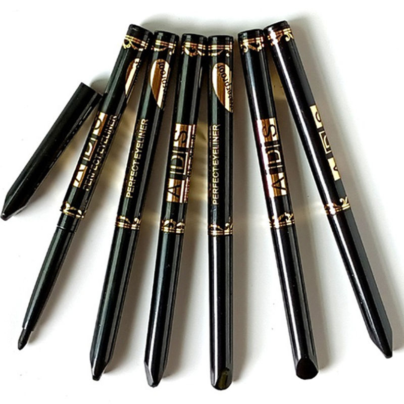 الصورة المصغرة: 1/2/5/12pcs Waterproof Black Eyeliner Pencils Long Lasting Easy To Wear Eye Line