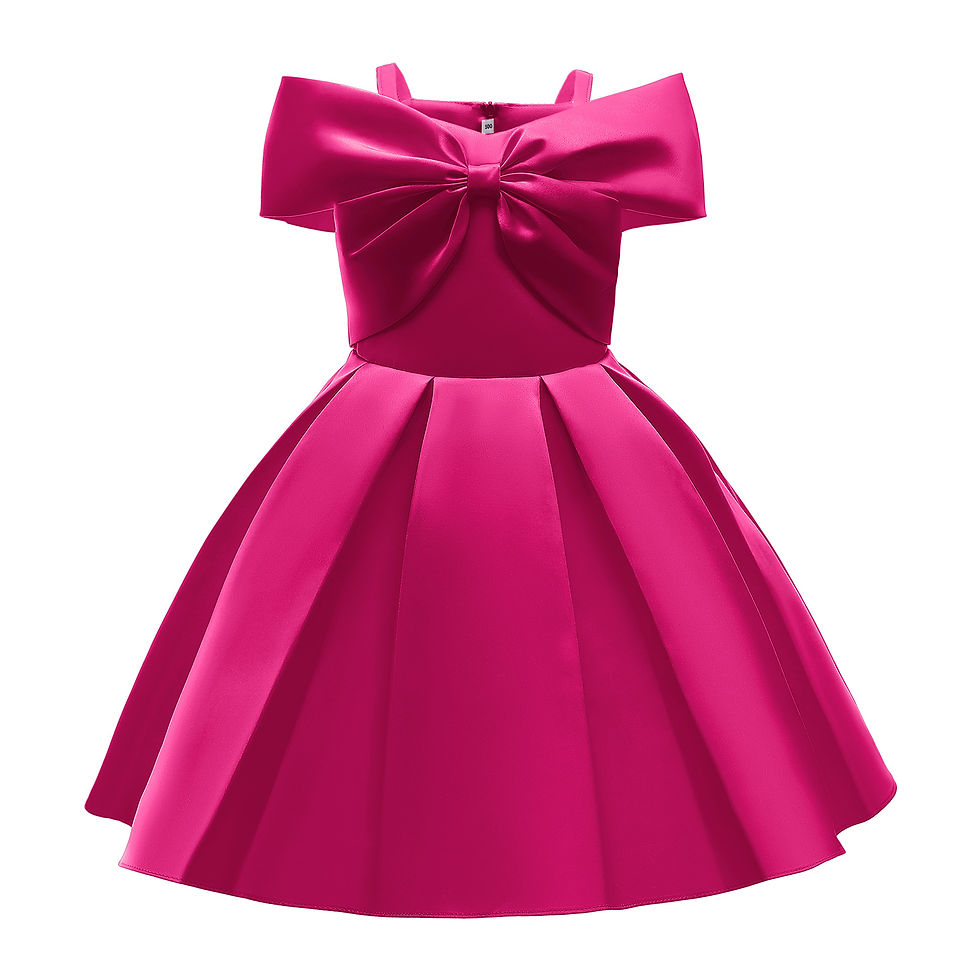 الصورة المصغرة: New Halter Strapless Pleated Girls Princess Dress Summer Solid Color Girls Dress