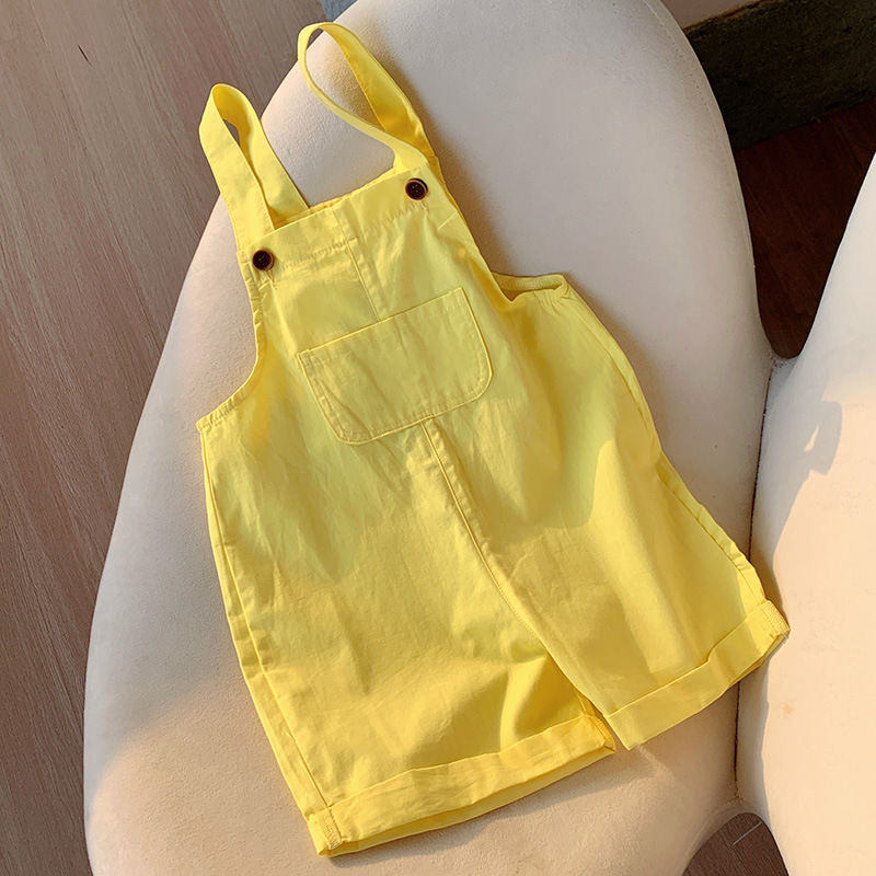 الصورة المصغرة: Cute Baby Children's Overall Baby Boys and Girls Korean Casual Pants Candy Color