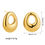 Thumbnail: Creative Gold Plated Stainless Steel Round Geometric Earrings for Women Statemen