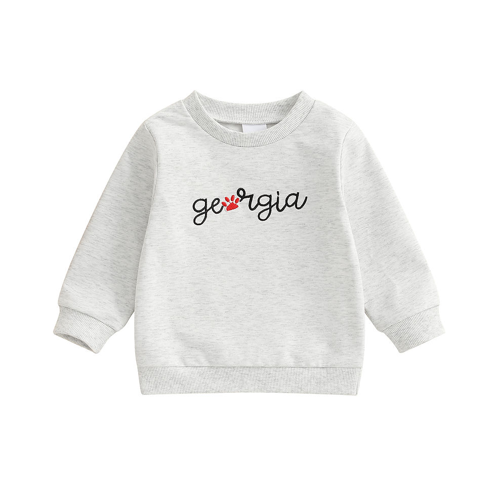 الصورة المصغرة: 0-24 Months Baby Boys Girls Sweatshirts Long Sleeve Round Neck Letter Embroidere