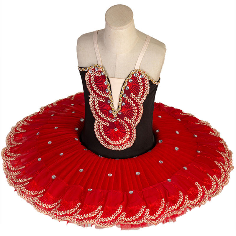 الصورة المصغرة: Children Professional Ballet Tutu For Kids Girls Red Swan Lake Ballet Dance Clot