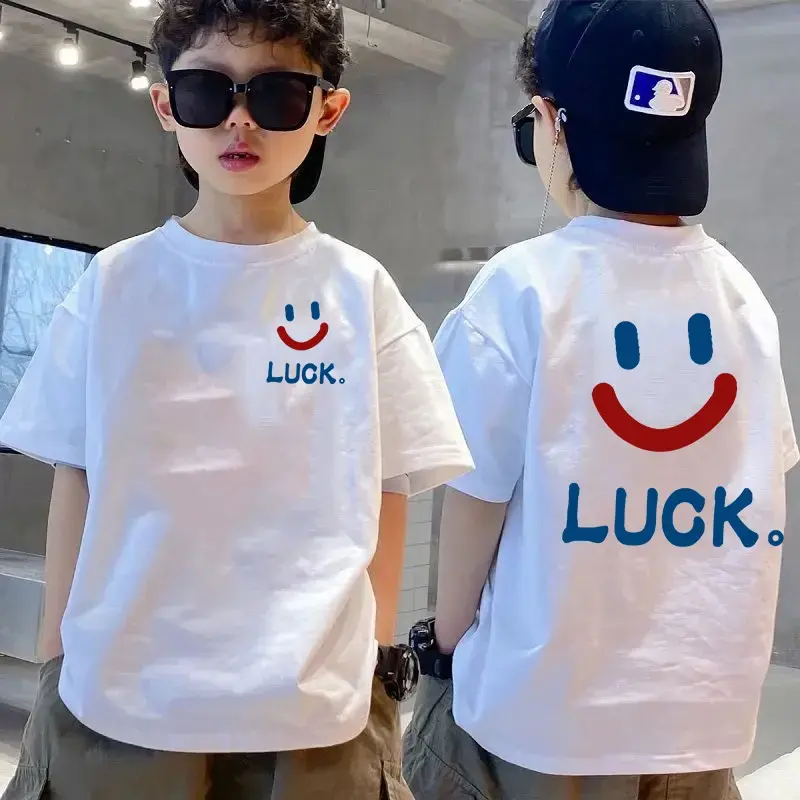 الصورة المصغرة: Summer Children Fashion Brand Letter Print Cotton Breathable T-shirt Kids Short 